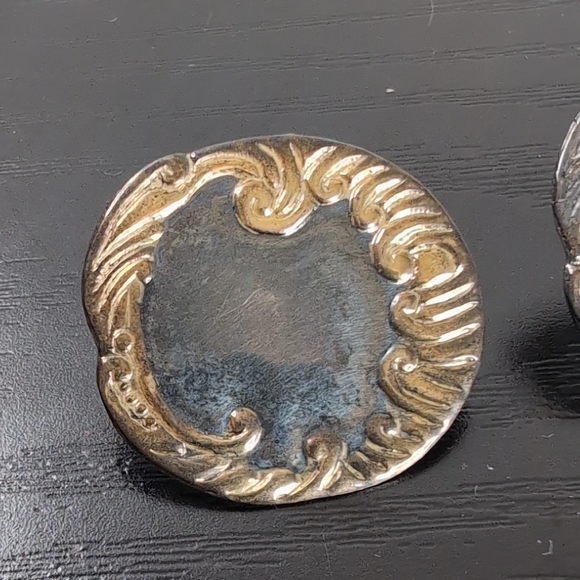 Vintage Silver 925 And Gold Tone Earrings - Picture 2 of 6